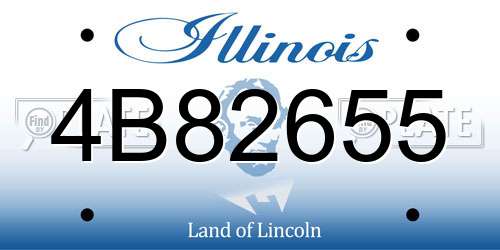 4B82655 Illinois License Plate