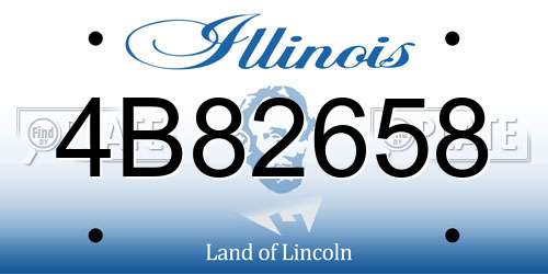 4B82658 Illinois License Plate