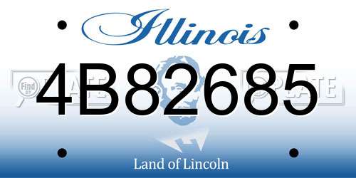 4B82685 Illinois License Plate