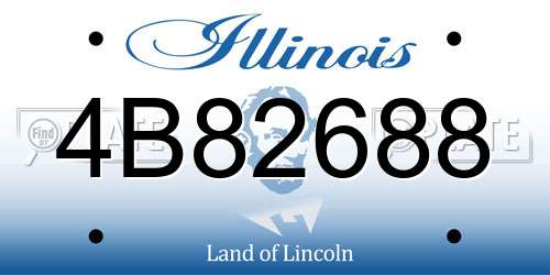 4B82688 Illinois License Plate