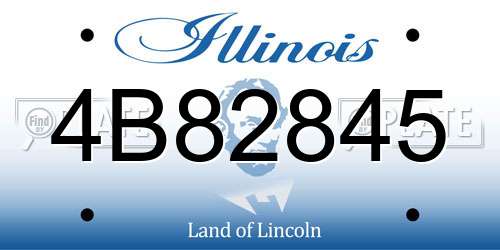 4B82845 Illinois License Plate