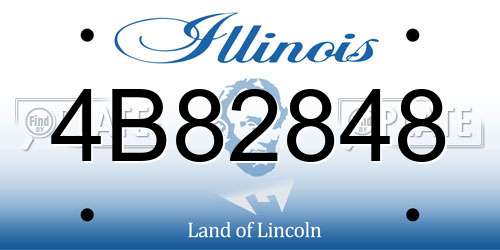 4B82848 Illinois License Plate