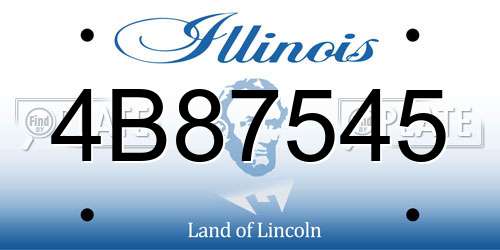 4B87545 Illinois License Plate