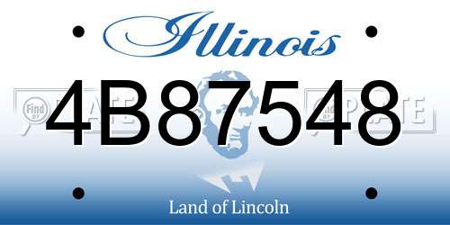 4B87548 Illinois License Plate