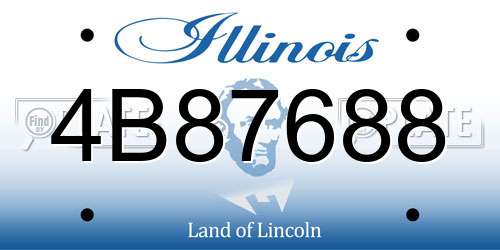 4B87688 Illinois License Plate