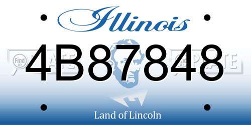 4B87848 Illinois License Plate