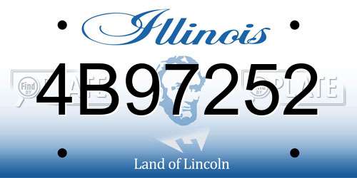 4B97252 Illinois License Plate
