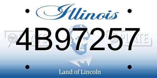 4B97257 Illinois License Plate