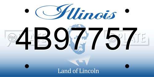 4B97757 Illinois License Plate