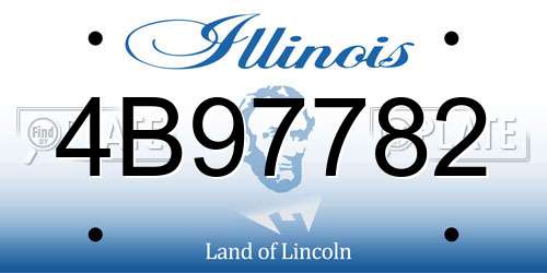 4B97782 Illinois License Plate