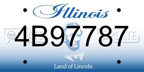 4B97787 Illinois License Plate
