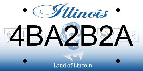 4BA2B2A Illinois License Plate