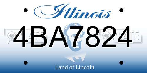 4BA7824 Illinois License Plate