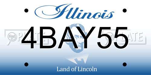 4BAY55 Illinois License Plate