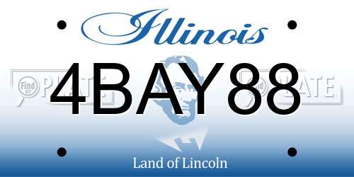 4BAY88 Illinois License Plate