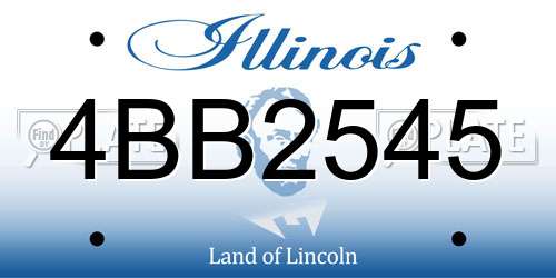 4BB2545 Illinois License Plate