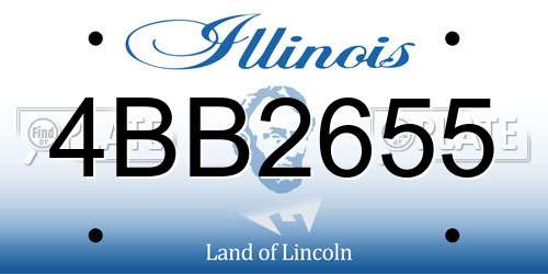 4BB2655 Illinois License Plate