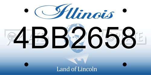 4BB2658 Illinois License Plate