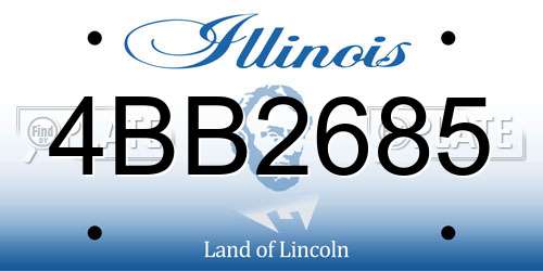 4BB2685 Illinois License Plate