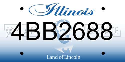 4BB2688 Illinois License Plate
