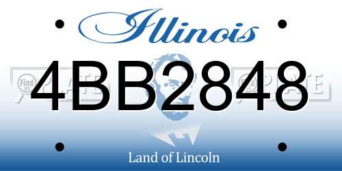 4BB2848 Illinois License Plate