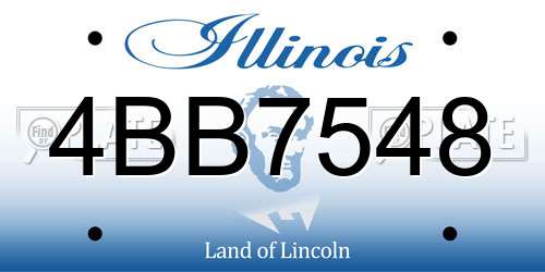 4BB7548 Illinois License Plate