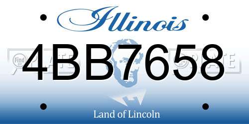 4BB7658 Illinois License Plate
