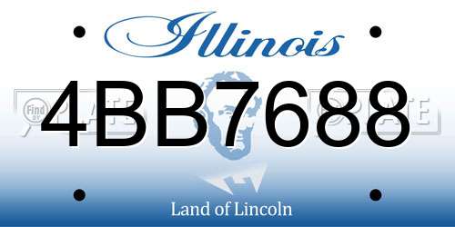 4BB7688 Illinois License Plate