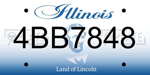 4BB7848 Illinois License Plate
