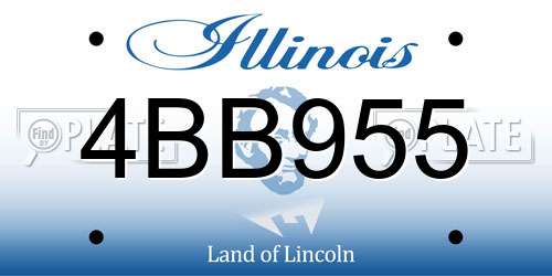 4BB955 Illinois License Plate