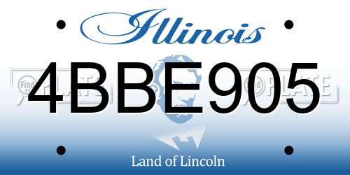 4BBE905 Illinois License Plate
