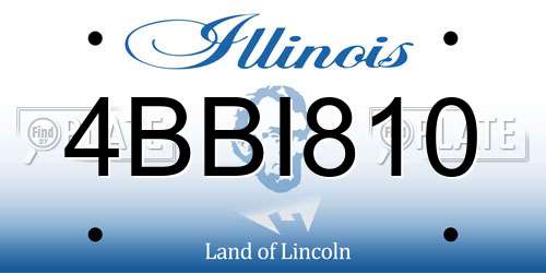 4BBI810 Illinois License Plate