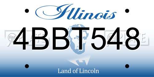 4BBT548 Illinois License Plate