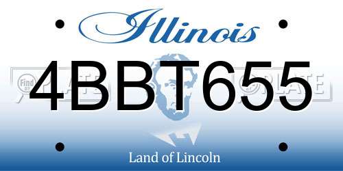 4BBT655 Illinois License Plate