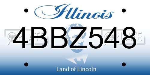 4BBZ548 Illinois License Plate