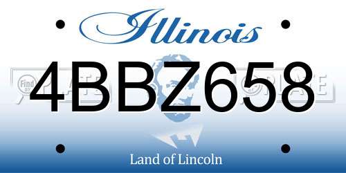 4BBZ658 Illinois License Plate