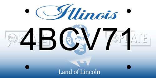 4BCV71 Illinois License Plate