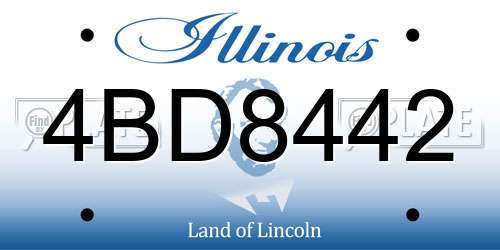 4BD8442 Illinois License Plate