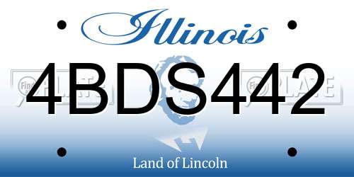 4BDS442 Illinois License Plate