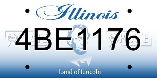 4BE1176 Illinois License Plate