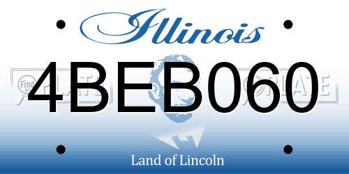 4BEB060 Illinois License Plate