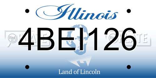 4BEI126 Illinois License Plate