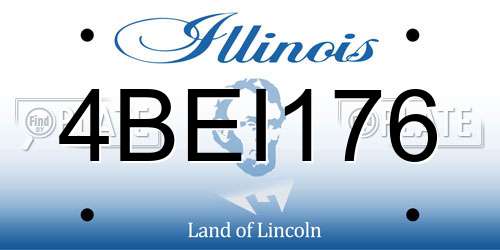 4BEI176 Illinois License Plate