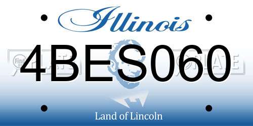 4BES060 Illinois License Plate