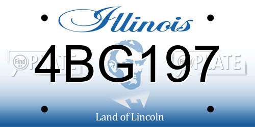 4BG197 Illinois License Plate