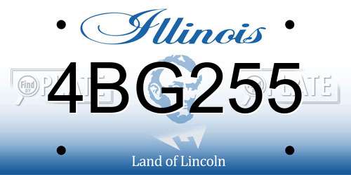 4BG255 Illinois License Plate