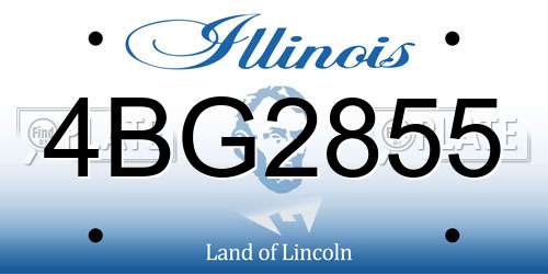 4BG2855 Illinois License Plate