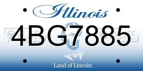 4BG7885 Illinois License Plate