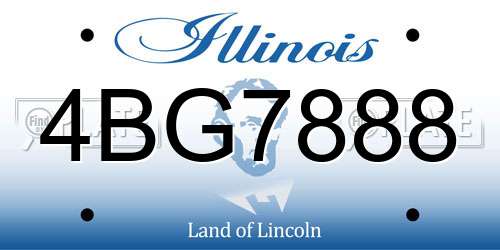 4BG7888 Illinois License Plate