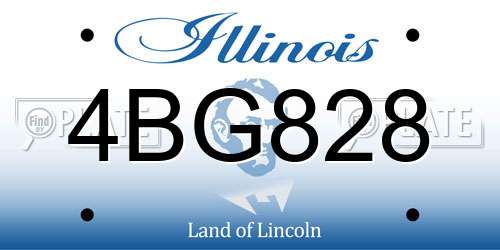 4BG828 Illinois License Plate